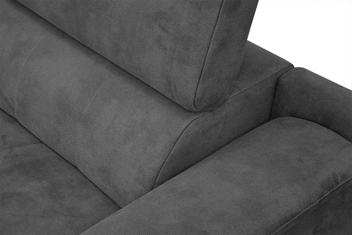 ECKSOFA FIERO 4-Sitzer, dunkelgrau - Dunkelgrau/Schwarz, Holzwerkstoff/Textil (158/269cm) - Wozimo