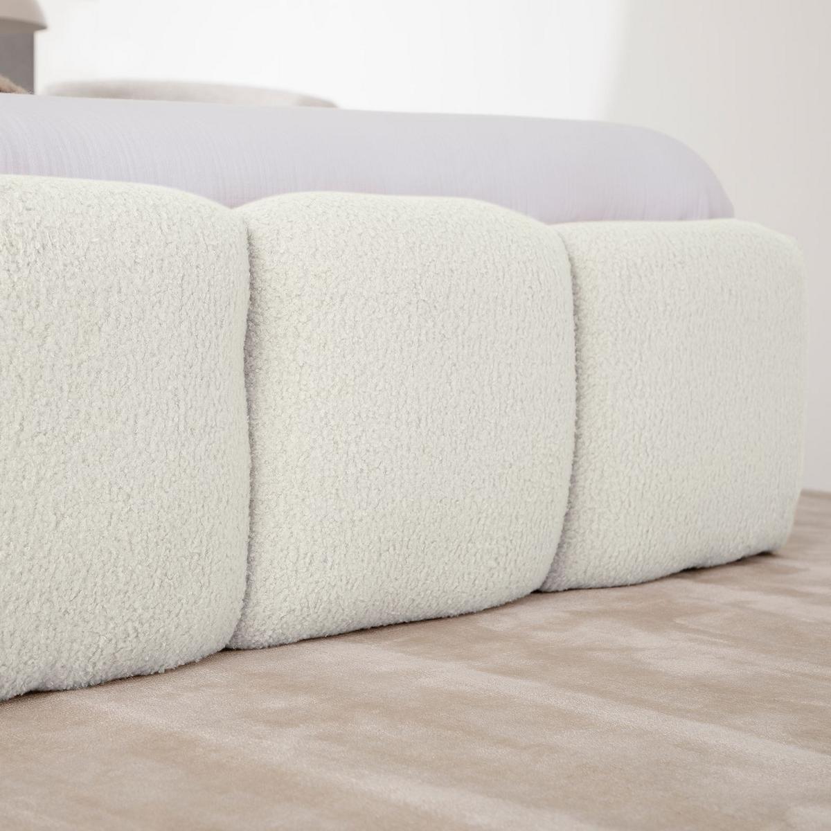 POLSTERBETT CLOUDY 180x200 cm cremeweiß - Creme, Textil (180/200cm) - IDIMEX