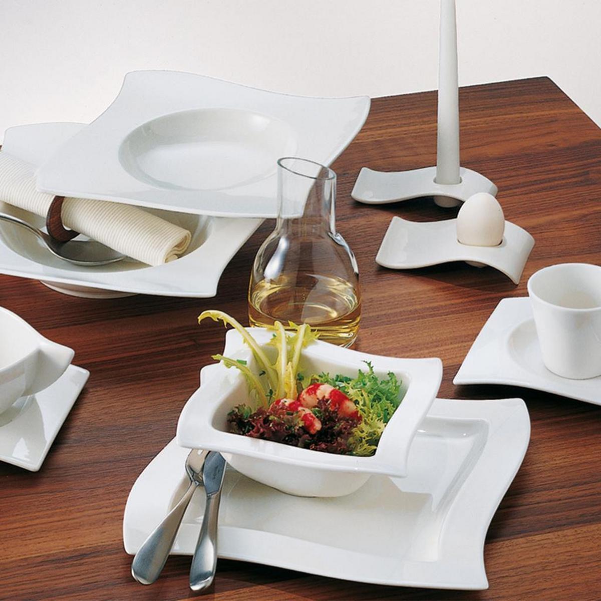 BASIC-SET NewWave weiß 6-tlg. - Weiß, Keramik (2/2/2cm) - Villeroy & Boch