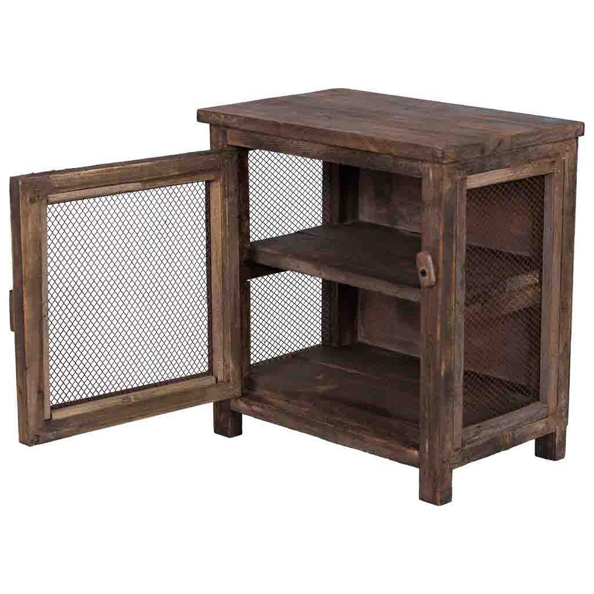 NACHTTISCH aus Holz und Glas, 38x24x40cm - Braun, Holz (38/40/24cm) - Wanderlust