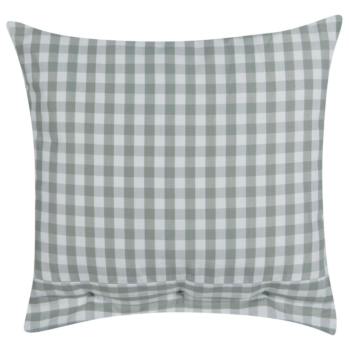 DEKOKISSEN Mintgrün 45/45 cm Talya - Weiß/Braun, Textil (45/45cm) - Beliani