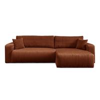 ECKSOFA PRESTIGE SOFT mit Schlaffunktion und Bettkasten, Tilia 52 - Cognac, Textil (277/143cm) - Lookway