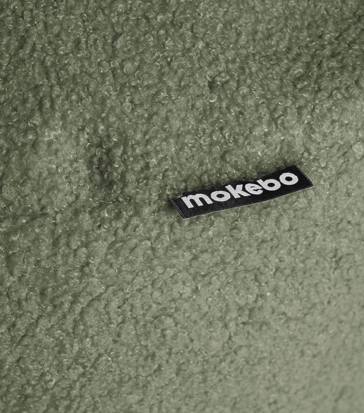 POUF Bouclé Mochi - Grün, Textil (50/30/50cm) - Mokebo