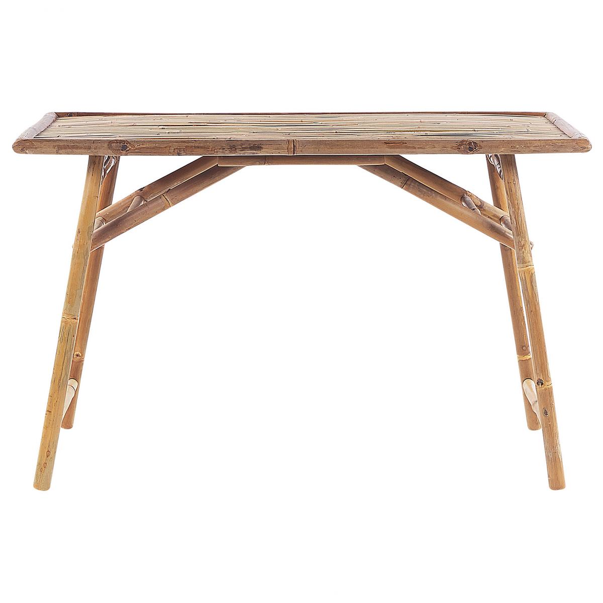 GARTENTISCH Massivholz Heller Holzfarbton Molise - Hellbraun, Holz (120/69/74cm) - Beliani