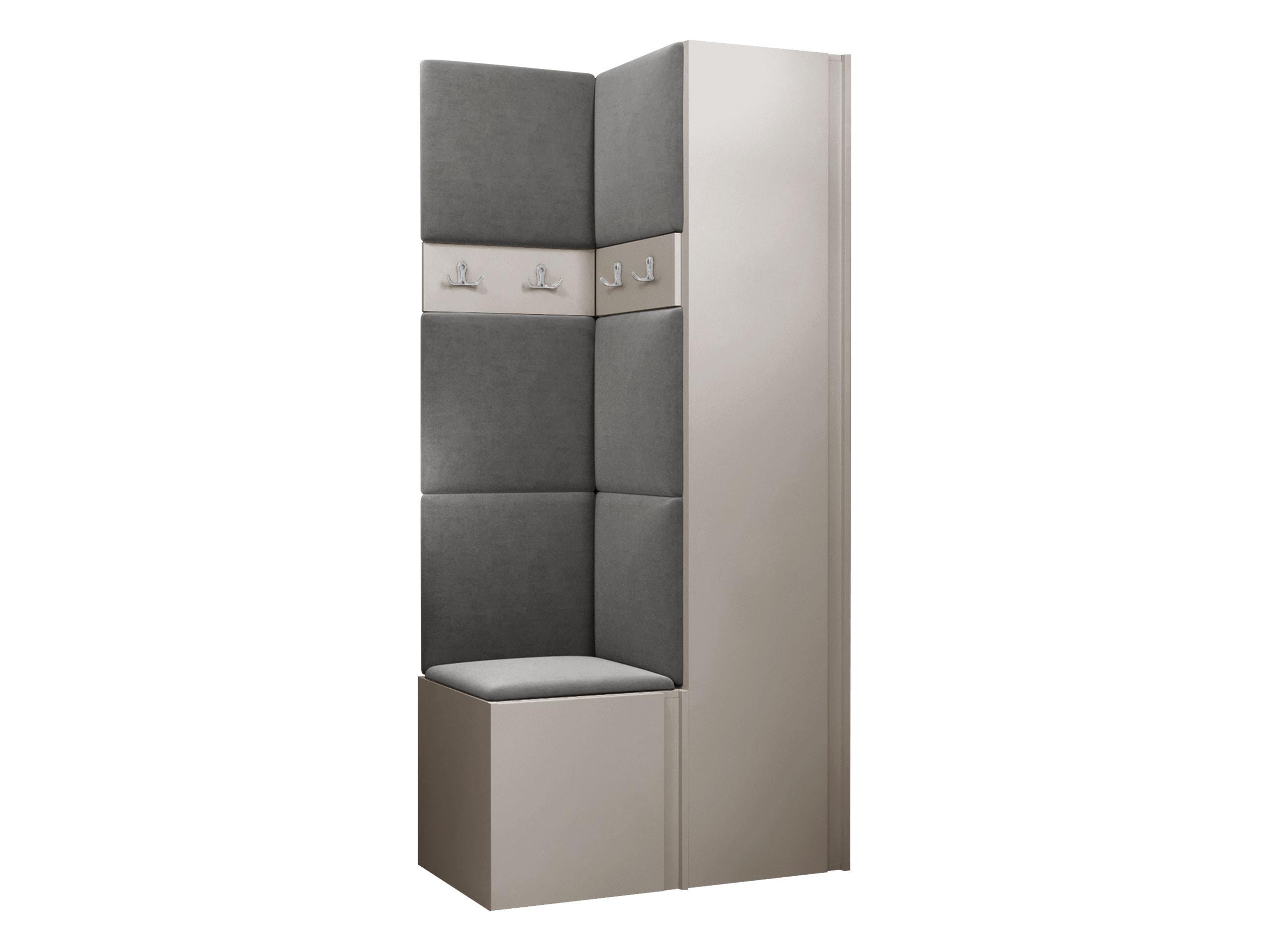 GARDEROBEN-SET Orion XXIV - Kaschmir/Grau, Holzwerkstoff/Kunststoff (82/186/46cm) - MIRJAN24