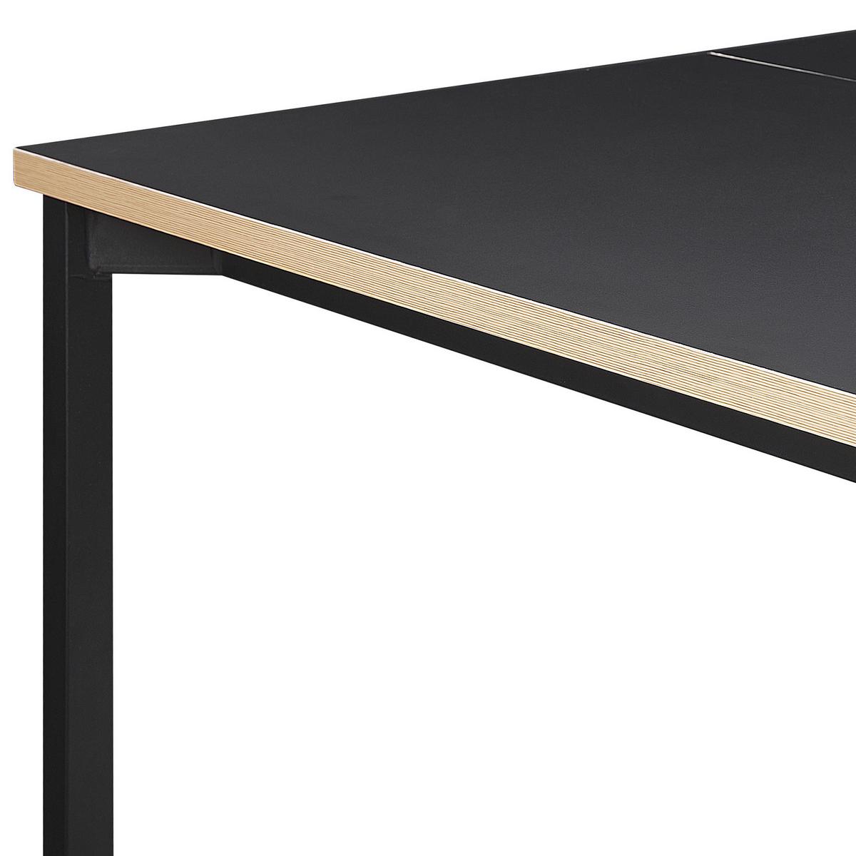 ESSTISCH 190/90/76 cm Schwarz Rechteckig Avis - Schwarz, Holzwerkstoff (190/90/76cm) - Beliani