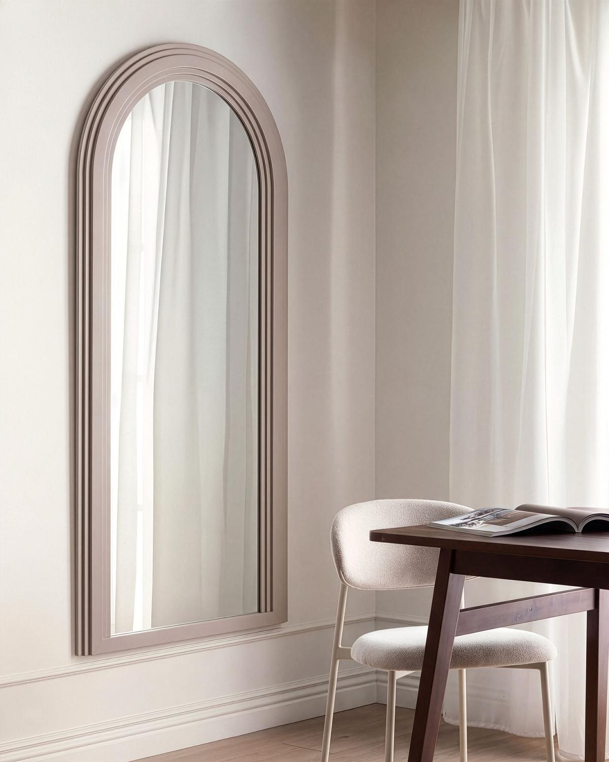 WANDSPIEGEL 75/170 cm Beige Calais - Beige, Holzwerkstoff (75/170/4cm) - Beliani