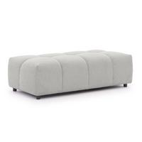HOCKER Bubble mit Sitzfläche in Bubble-Optik aus weichem Hellgrau Strukturstoff mit schöner Sitzkomfort - Hellgrau/Schwarz, Holz/Kunststoff (147/42/74cm) - S-Style Möbel