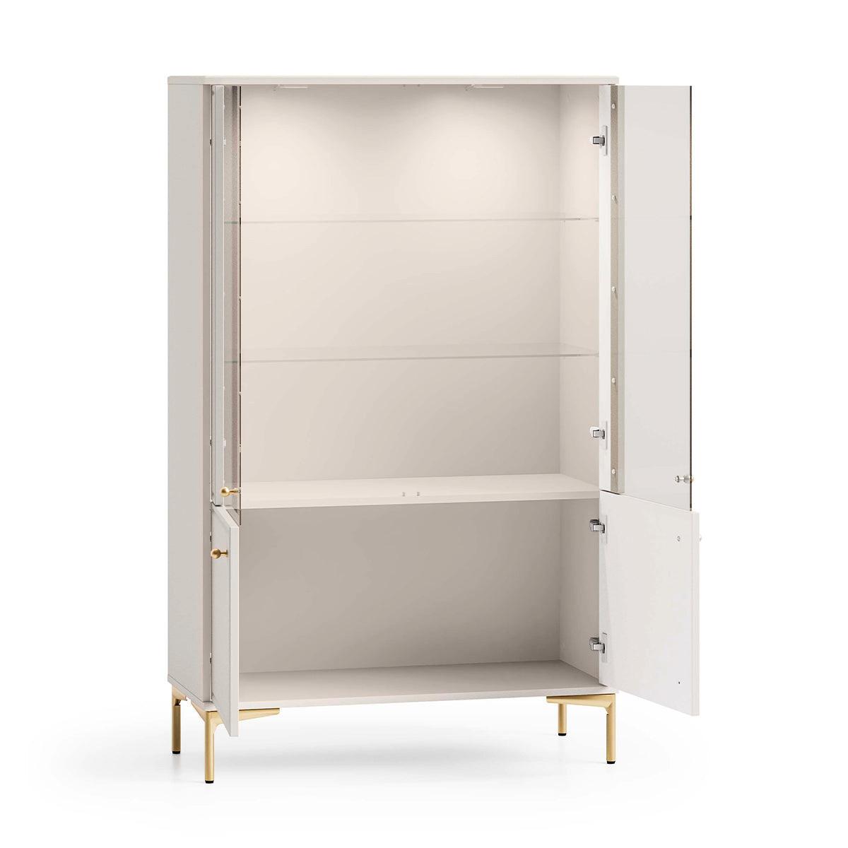 VITRINE Sélène Kaschmir - Kaschmir, Holzwerkstoff (92/149/40cm) - Petits-meubles