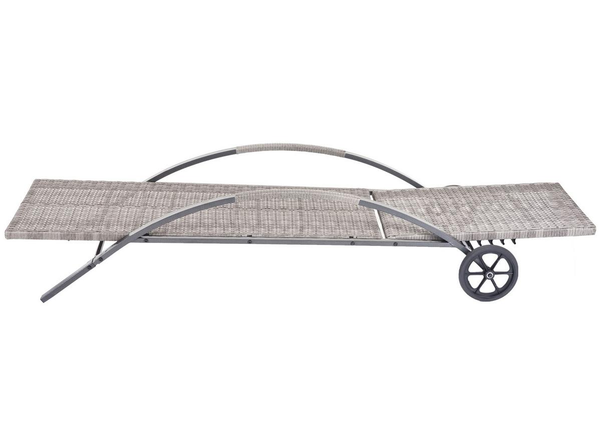 SONNENLIEGE Grau, Grau - Grau, Kunststoff (65/87/200cm) - MCW
