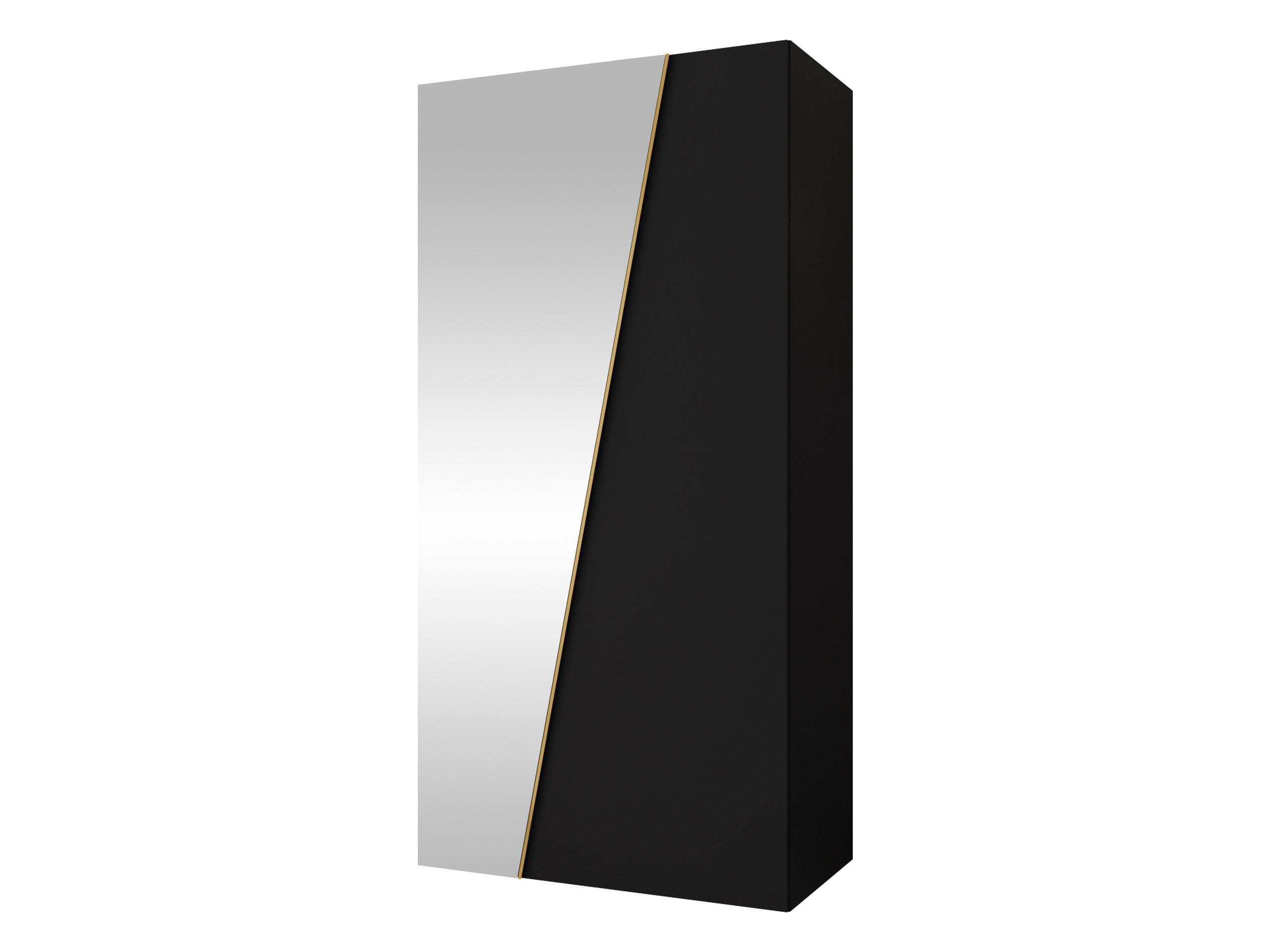 DREHTÜRENSCHRANK Zen 1L 100 cm - Goldfarben/Schwarz, Holzwerkstoff/Kunststoff (100/202/50cm) - MIRJAN24