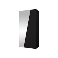 DREHTÜRENSCHRANK Zen 1L 100 cm - Goldfarben/Schwarz, Holzwerkstoff/Kunststoff (100/202/50cm) - MIRJAN24