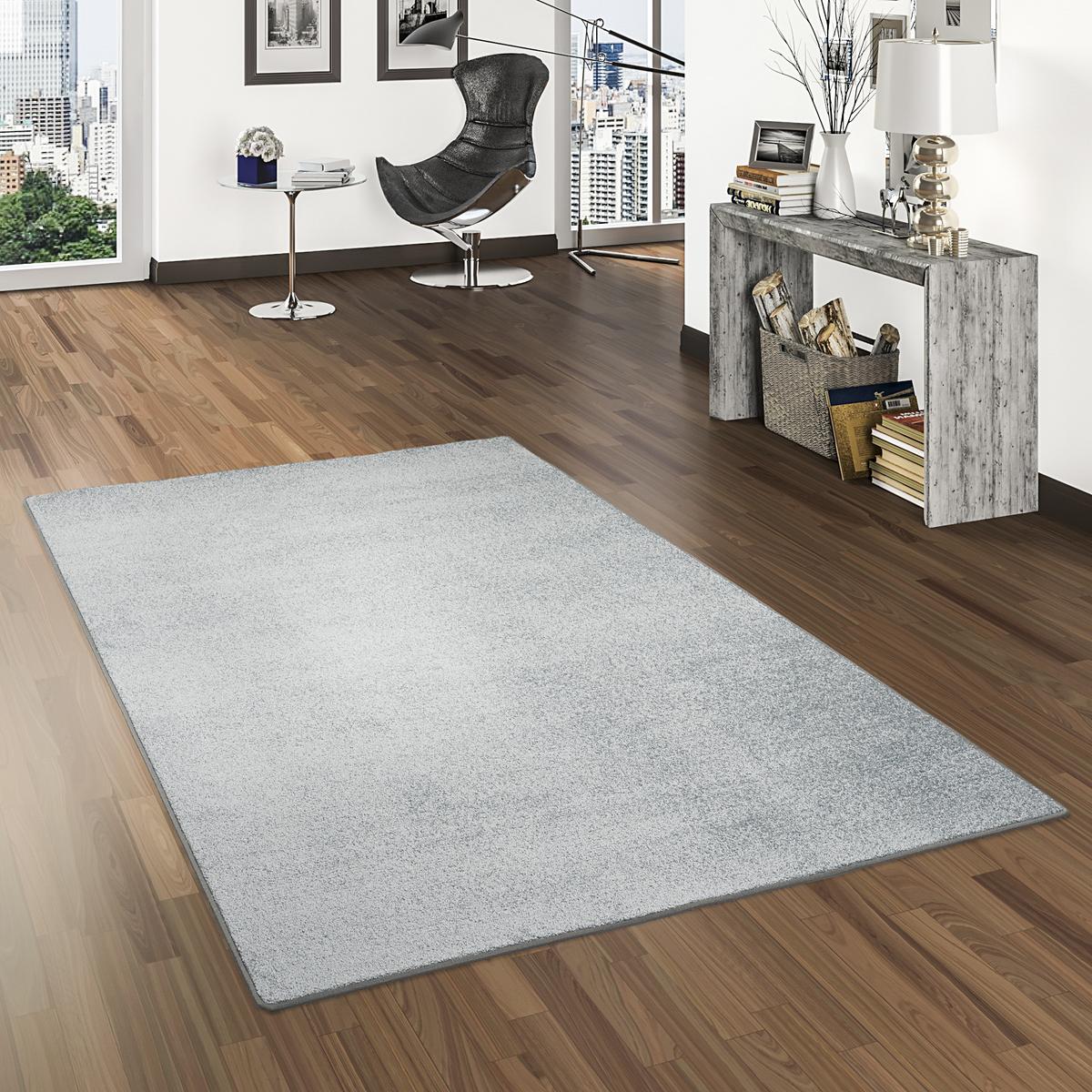 HOCHFLOR VELOURS TEPPICH LUNA - Chromfarben, Textil (133/133cm) - Snapstyle