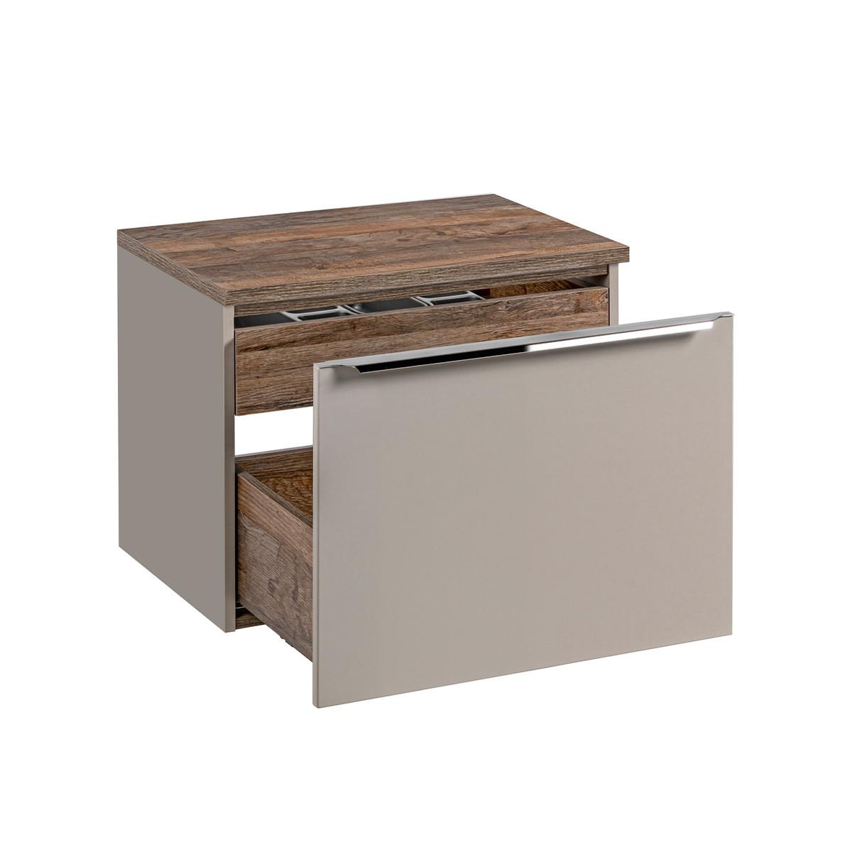 WASCHTISCHUNTERSCHRANK 60cm Éros Taupe - Taupe, Holzwerkstoff (60/48/46cm) - Petits-meubles