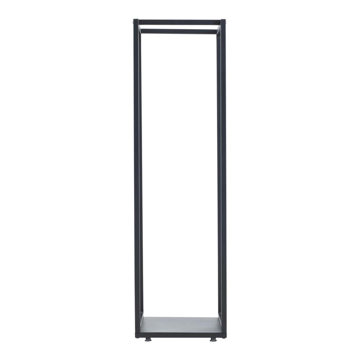 KAMINHOLZREGAL Tornved - Schwarz, Metall (35/120/35cm) - [en.casa]