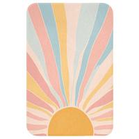 WC-VORLEGER Illustration - Sonne - Pastellfarben WC Teppich 40x60 cm - Pastellblau, Textil (40/1cm) - OnlyWow