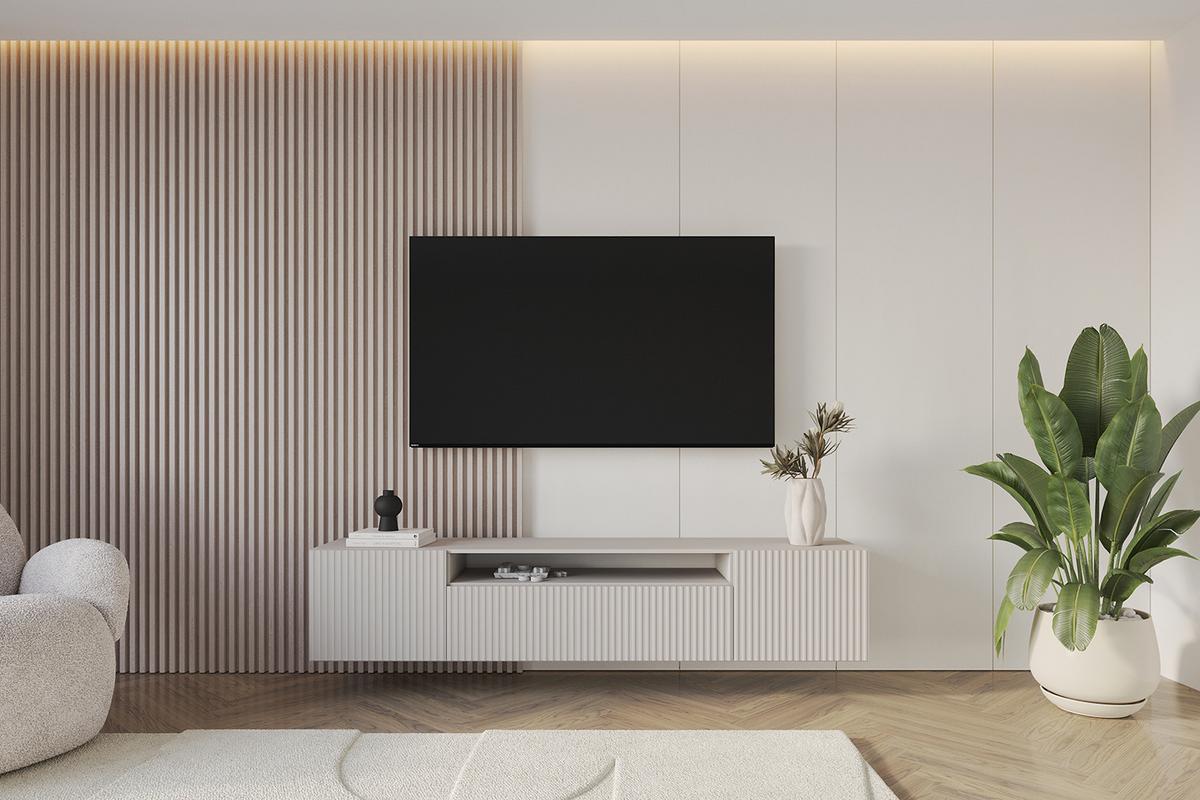 LOWBOARD NOA-2-W 200x40x41 cm - Kaschmir - Kaschmir, Holzwerkstoff (200/40/41cm) - ALTDECOR