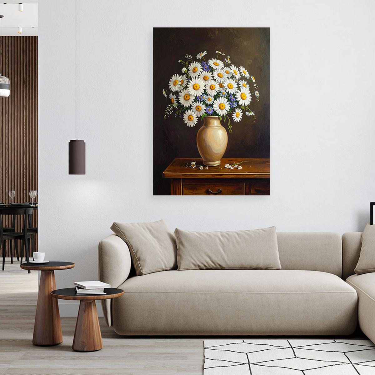 LEINWANDBILD Blumen 20x30cm - Weiß, Textil (20/30cm) - Feeby