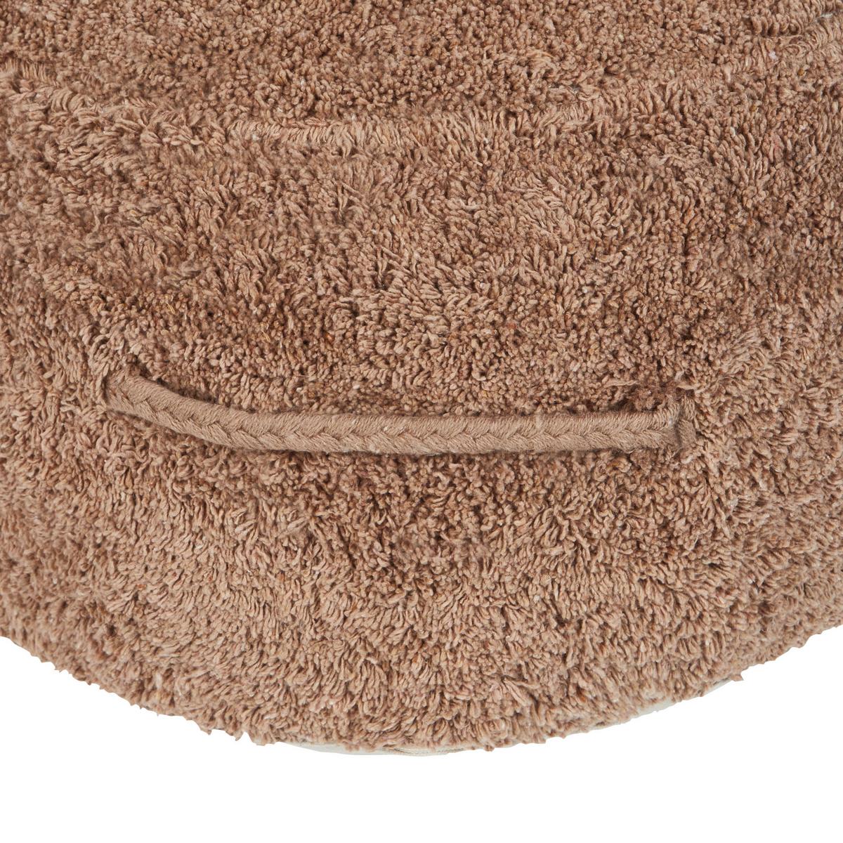 POUF Baumwolle Braun Kandhkot - Braun, Kunststoff (50/35/50cm) - Beliani