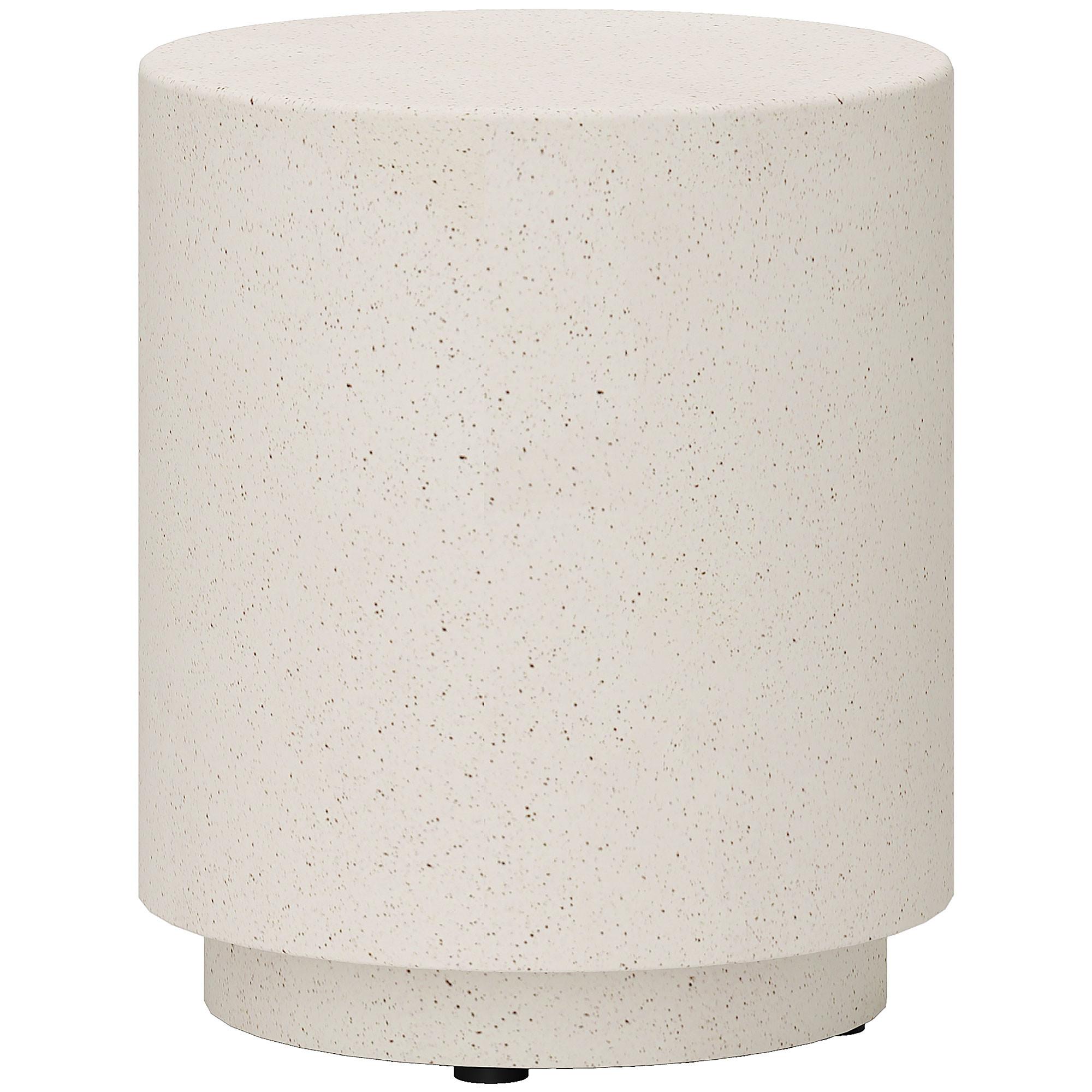 BEISTELLTISCH Anorganisches Erzpulver Cremeweiß - Creme, Naturmaterialien (37/37/43cm) - HOMCOM