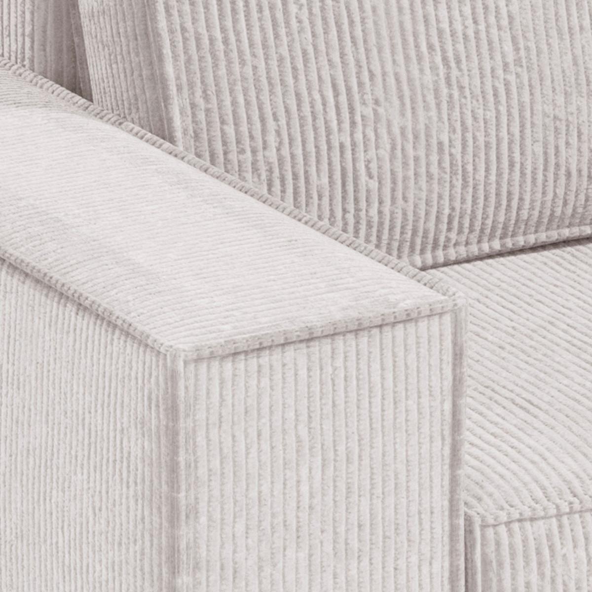 ECKSOFA Isaac 3 Sitzplätze Weiß - Weiß, Holz (257/148cm) - Petits-meubles