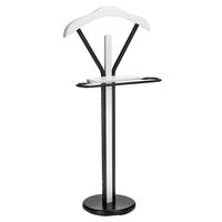 HERRENDIENER MATTEO weiß/schwarz - Schwarz/Weiß, Metall (50/108/28cm) - IDIMEX