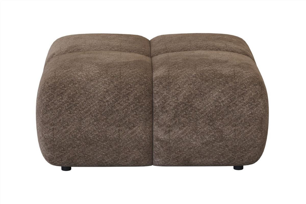 POLSTERHOCKER Vega - Braun, Holzwerkstoff/Textil (90/45/90cm) - Fun Möbel