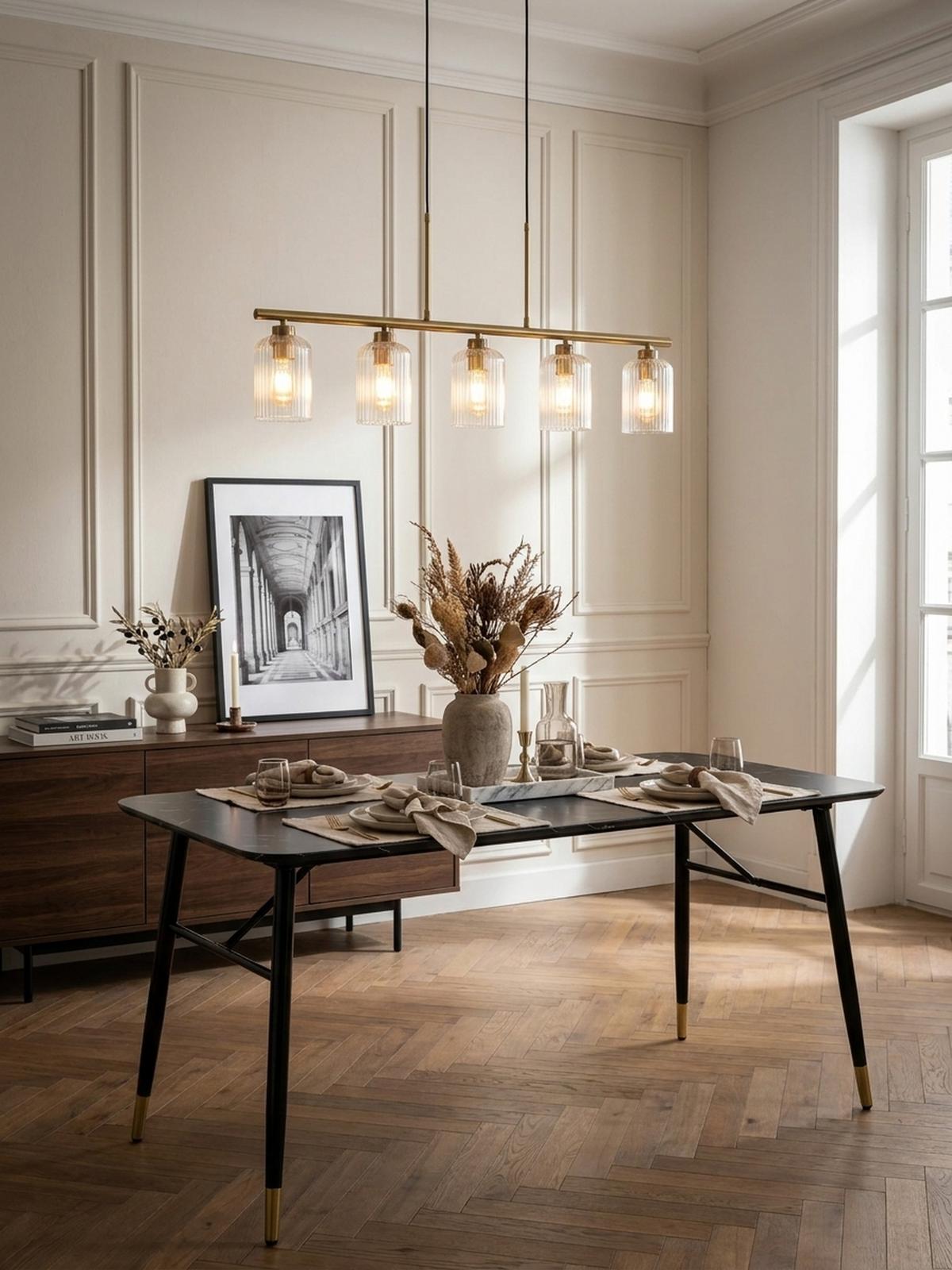ESSTISCH Marmoroptik Metall Rechteckig Modern Klein, Schwarz 200x90x76 cm - Goldfarben/Schwarz, Holzwerkstoff/Metall (90/200/76cm) - KADIMA DESIGN