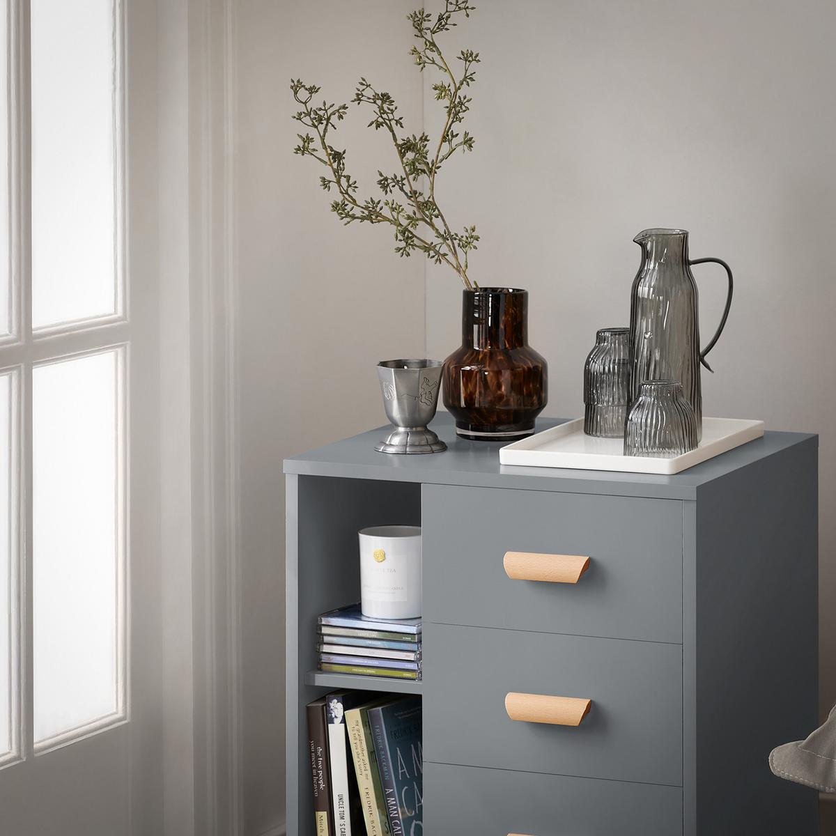 NACHTTISCH Grau - Grau, Holz/Holzwerkstoff (48/60/40cm) - SoBuy