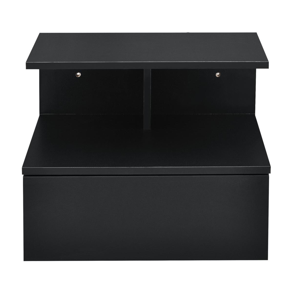WANDSCHRANK Amberg - Schwarz, Holzwerkstoff (40/31/35cm) - [en.casa]