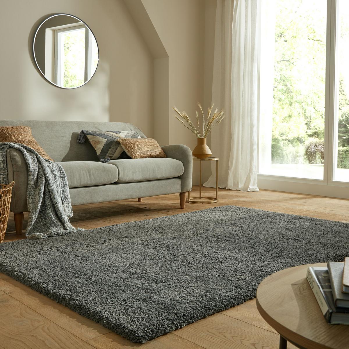 TEPPICH LYNE, einfarbig, Anthrazit, 200 x 290 cm - Anthrazit, Textil (290/200cm) - KADIMA DESIGN