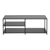 COUCHTISCH rechteckig Glas - Sonoma Eiche, Glas/Metall (110/40/42cm) - Urban Meuble