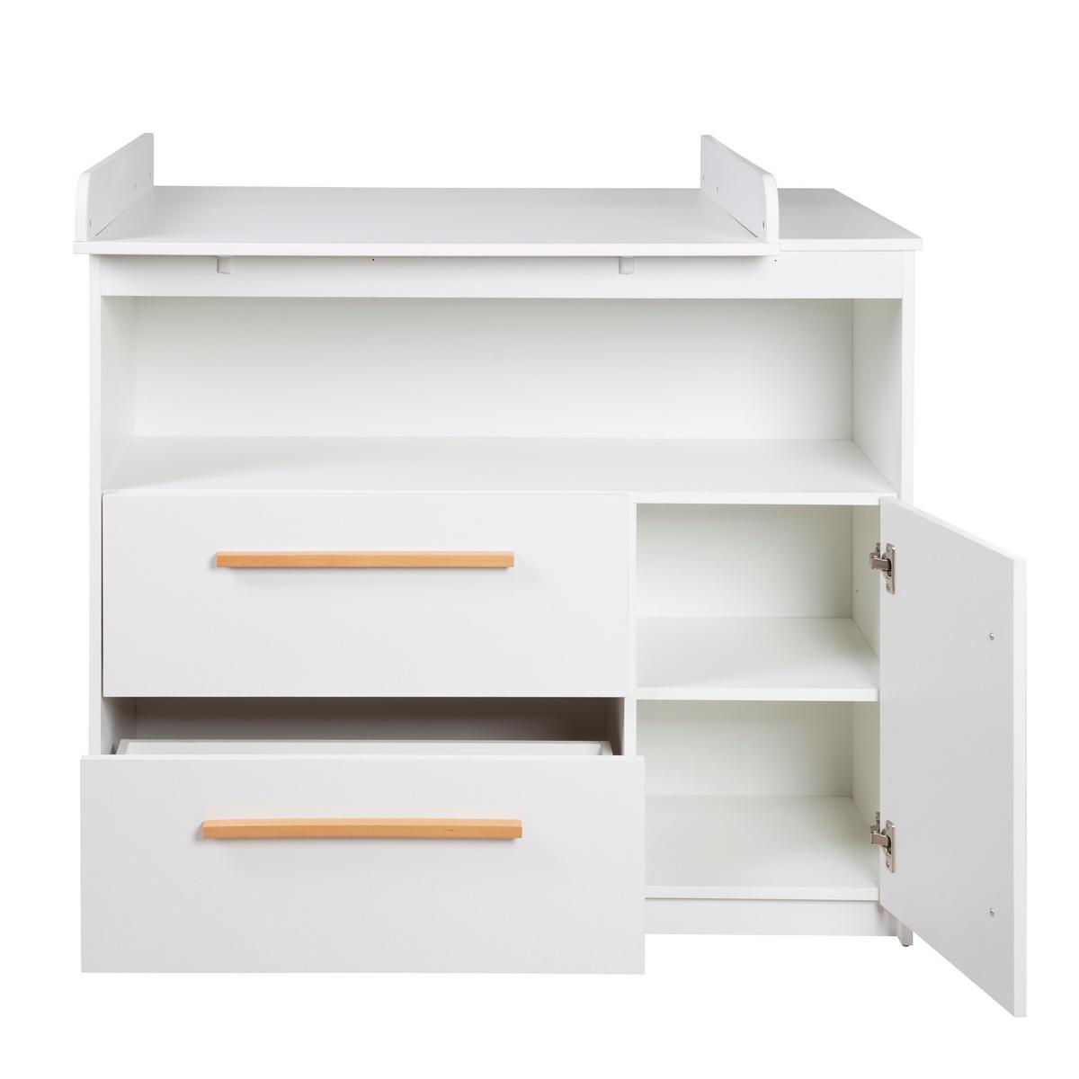 WICKELKOMMODE Lilo - Weiß, Holz/Holzwerkstoff (107/98/75cm) - Roba
