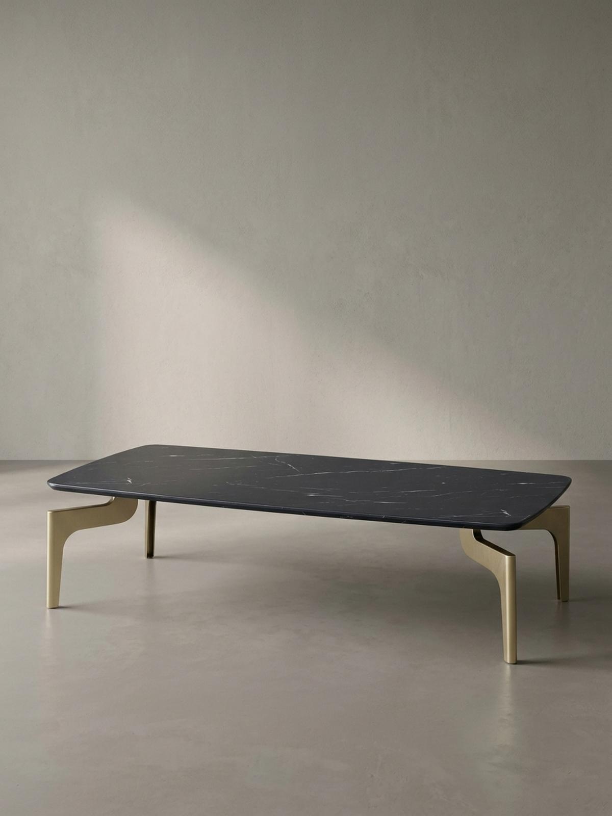 COUCHTISCH Schwarz/Gold Hochglanz Marmor Optik 120x60x30.5 cm Metall-Gestell - Goldfarben/Schwarz, Holzwerkstoff/Metall (60/120/31cm) - KADIMA DESIGN
