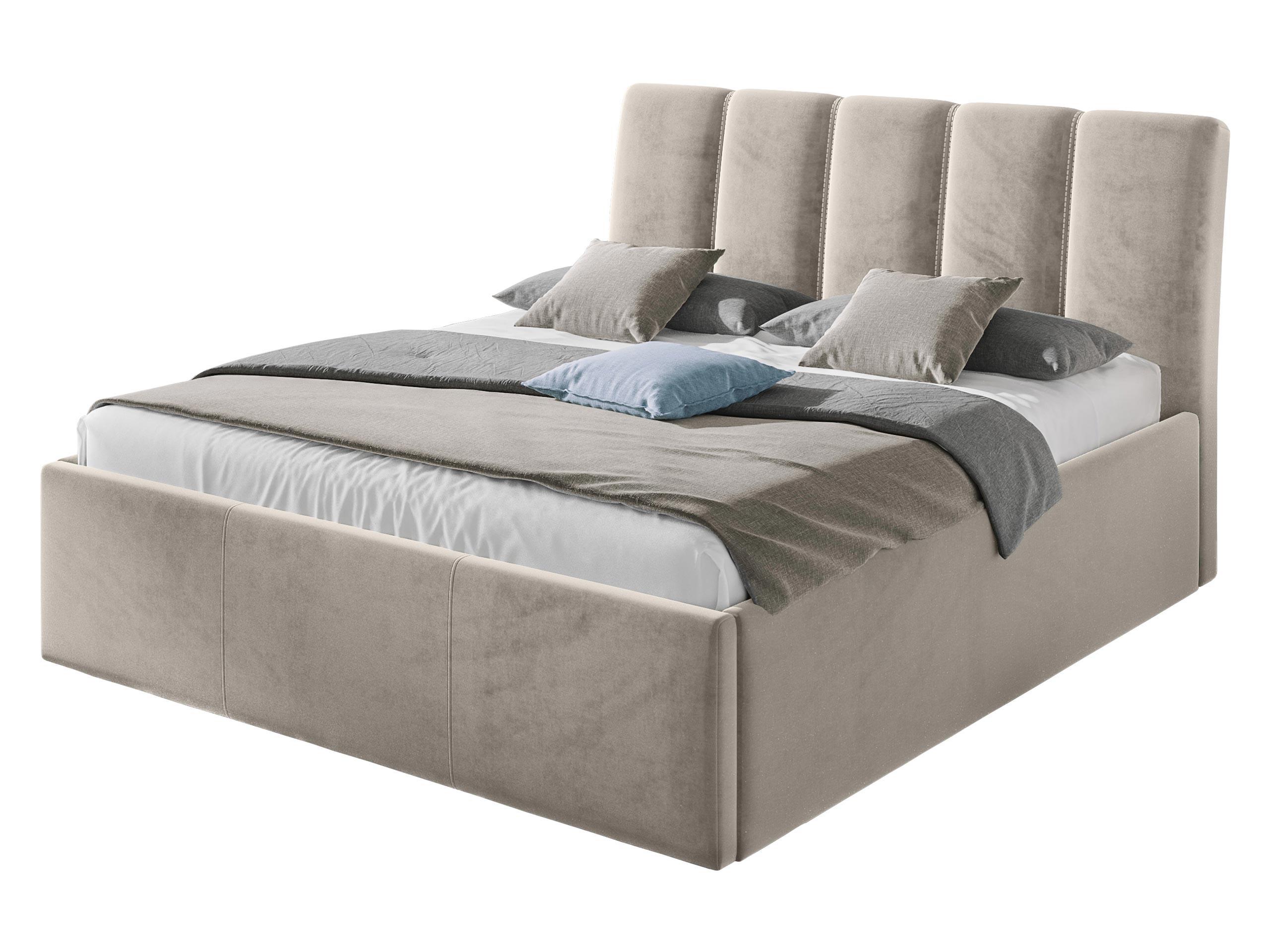 POLSTERBETT Sensi - Beige/Naturfarben, Holz/Holzwerkstoff (140/200cm) - MIRJAN24