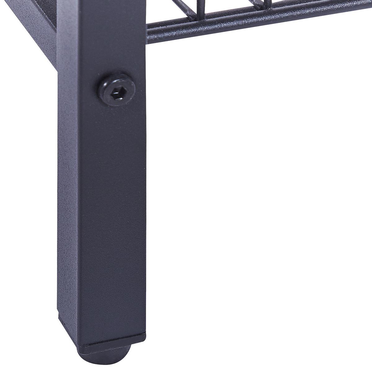 BEISTELLTISCH dunkler Holzfarbton/schwarz quadratisch 40/40 cm Kenner - Dunkelbraun/Schwarz, Holzwerkstoff (40/40/55cm) - Beliani
