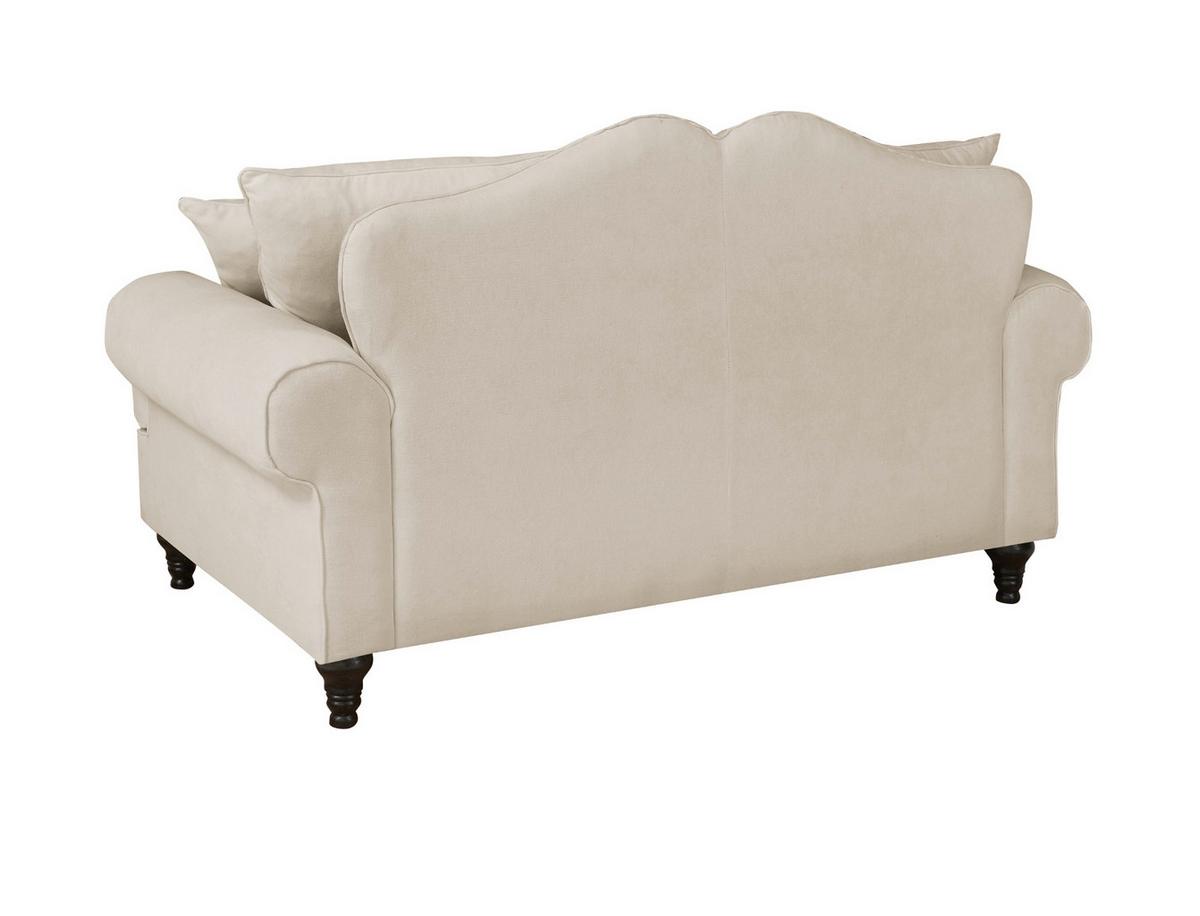 SOFA beige Landhaus, Couch 2-Sitzer 170 cm - Beige, Holz/Textil (170/95/100cm) - Furn.Design