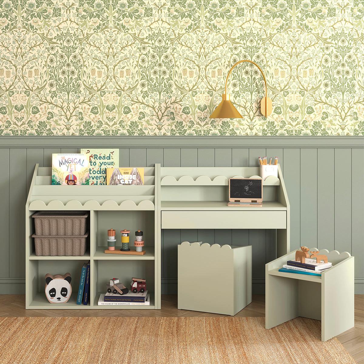SCHREIBTISCH Book Nook Salbeigrün - Grün, Holzwerkstoff (31/35.5/31cm) - Petits-meubles