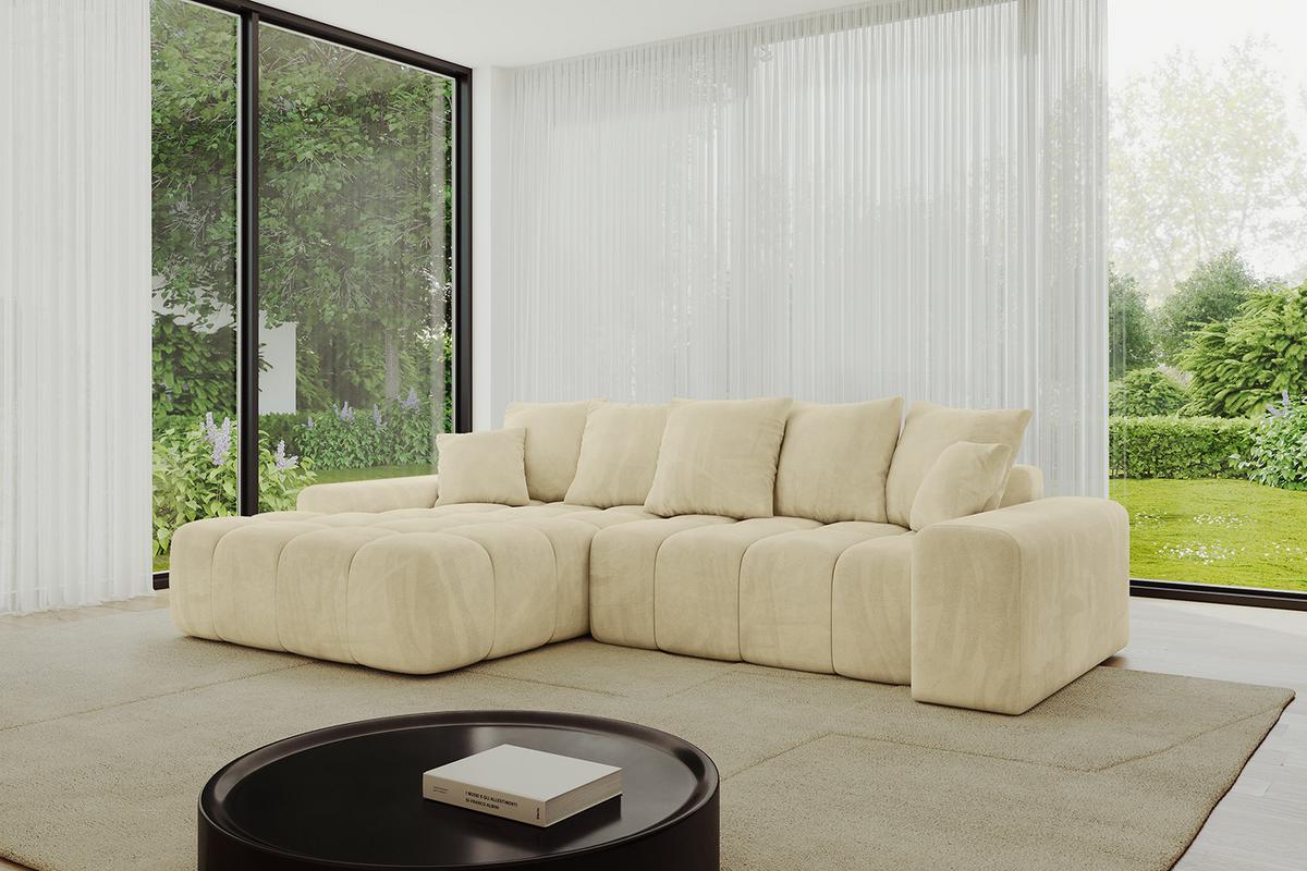 ECKSOFA Ottomane Links ENSI-L - 267x164x69 cm Taupe - Taupe, Holzwerkstoff/Kunststoff (267/164cm) - ALTDECOR