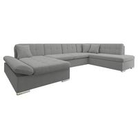ECKSOFA Bergen, Seite: Links - Silberfarben/Alufarben, Holz/Textil (345/76/205cm) - MIRJAN24