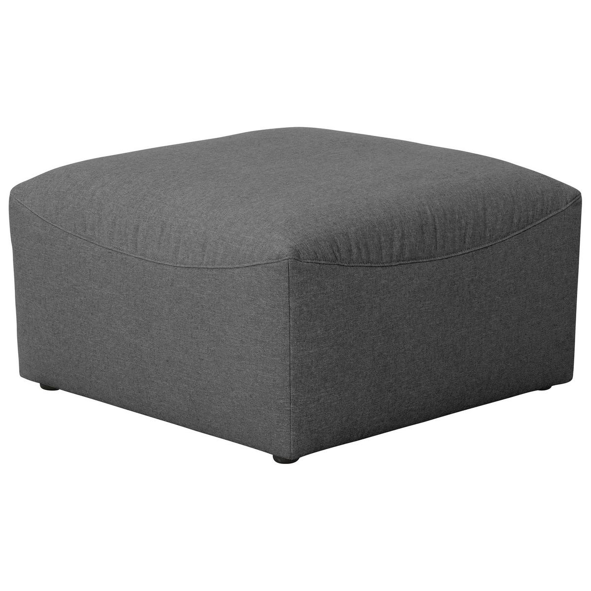 POLSTERHOCKER Kattrina Flachgewebe anthrazit - Anthrazit, Kunststoff (75/45/75cm) - 58aufmkessel