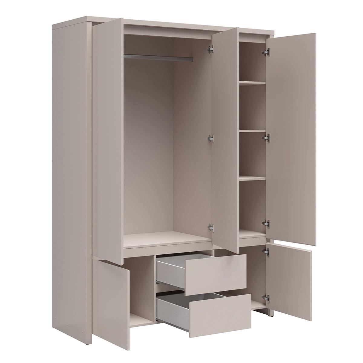 SCHRANK 3 Türen Soren Kaschmir - Beige, Holzwerkstoff (153.5/211/55.5cm) - Petits-meubles