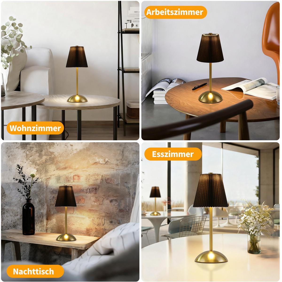 LED TISCHLAMPE Helixis 11.5/11.5/30 - Schwarz, Metall (11.5/11.5/30cm) - ZMH