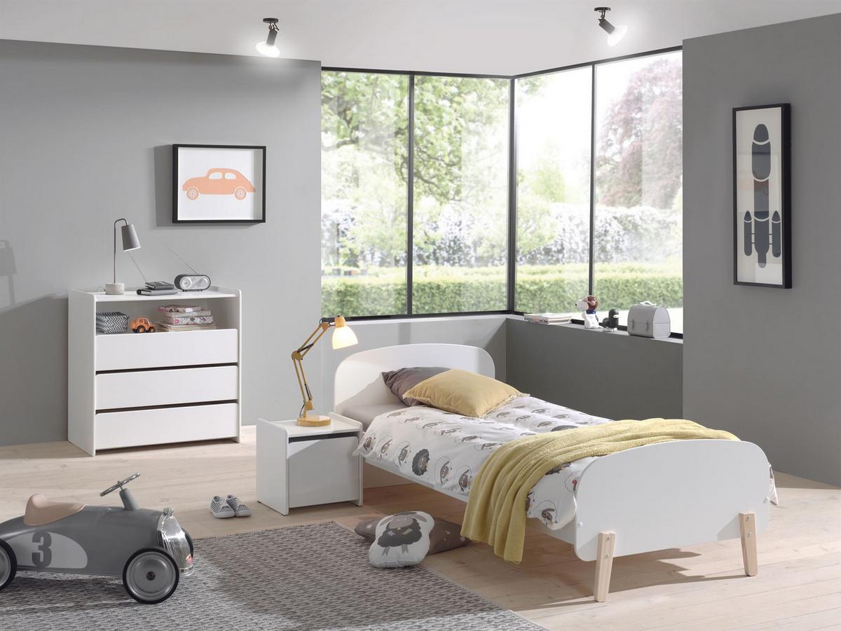 SCHUBLADENKOMMODE Karilynn 90x47x92 aus MDF in Weiß - Weiß, Holzwerkstoff (90/92/47cm) - 58aufmkessel