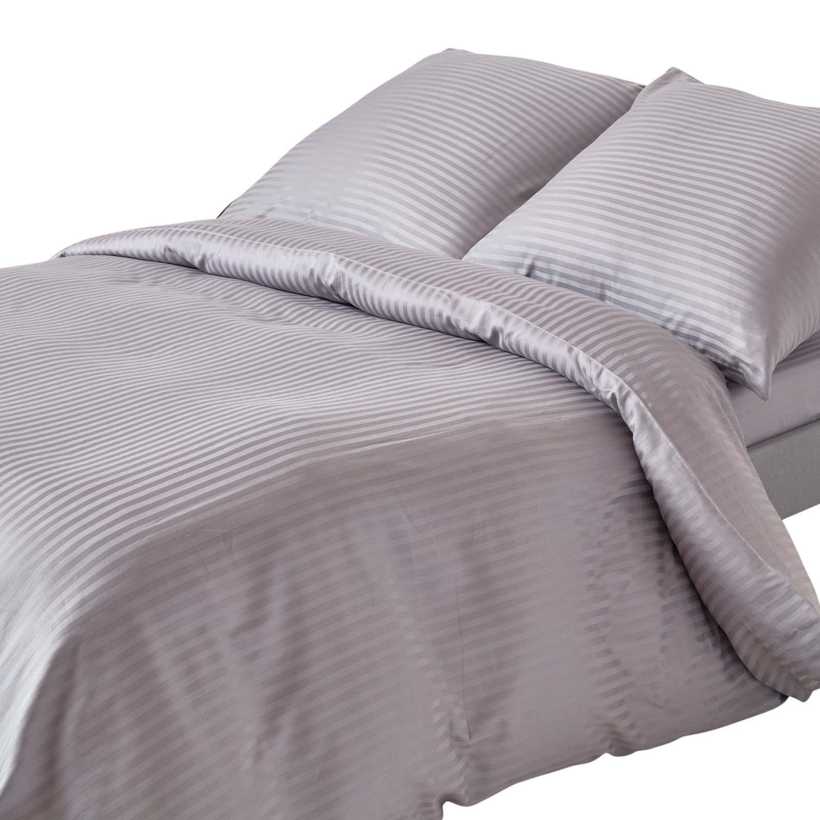 BETTWÄSCHE Damast Fadendichte 330 - Grau, Textil (150/200cm) - Homescapes