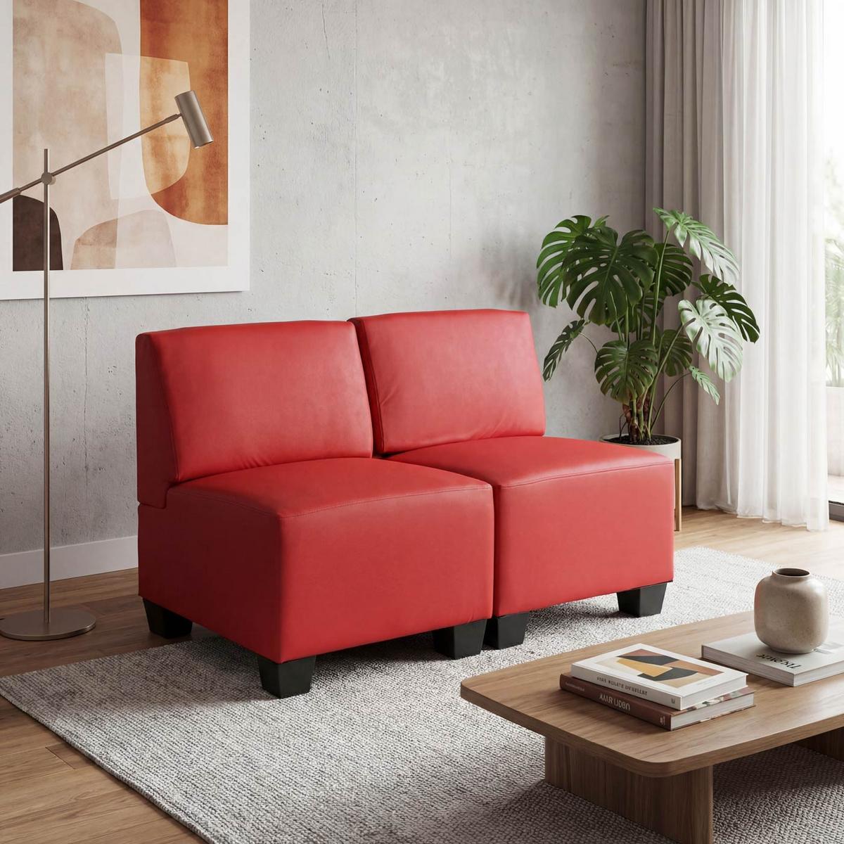 2-SITZER Rot - Rot, Textil (114/76/72cm) - MCW