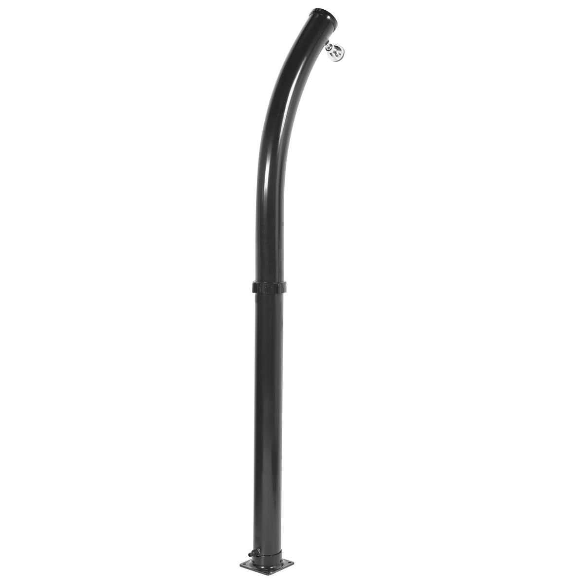 FREISTEHENDE solarbetriebene Gartendusche Schwarz Engabao - Schwarz, Kunststoff (16/217/16cm) - Beliani
