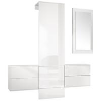 GARDEROBE Carlton Paneel in Weiß Hochglanz - Weiß Hochglanz, Holzwerkstoff (157/193/35cm) - Vladon