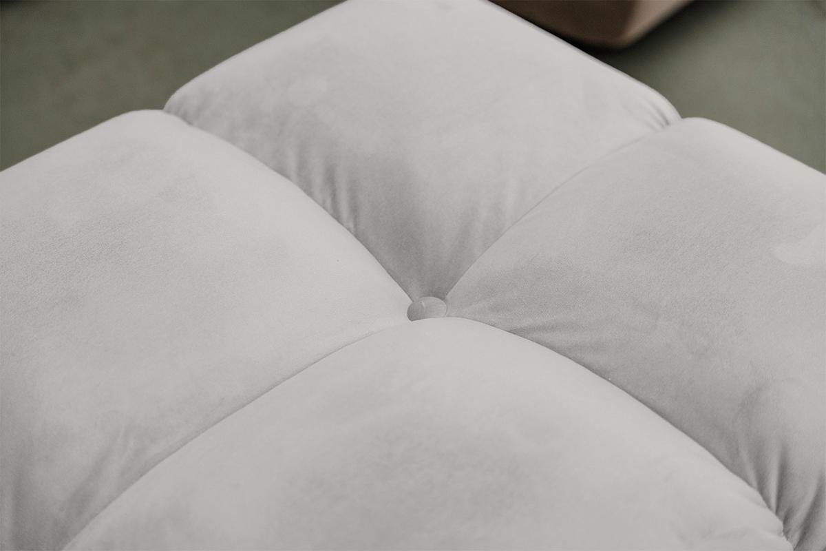 ECKSOFA VIVIEN Silber Velvet - Silberfarben/Schwarz, Kunststoff/Textil (290/178cm) - KAWOLA