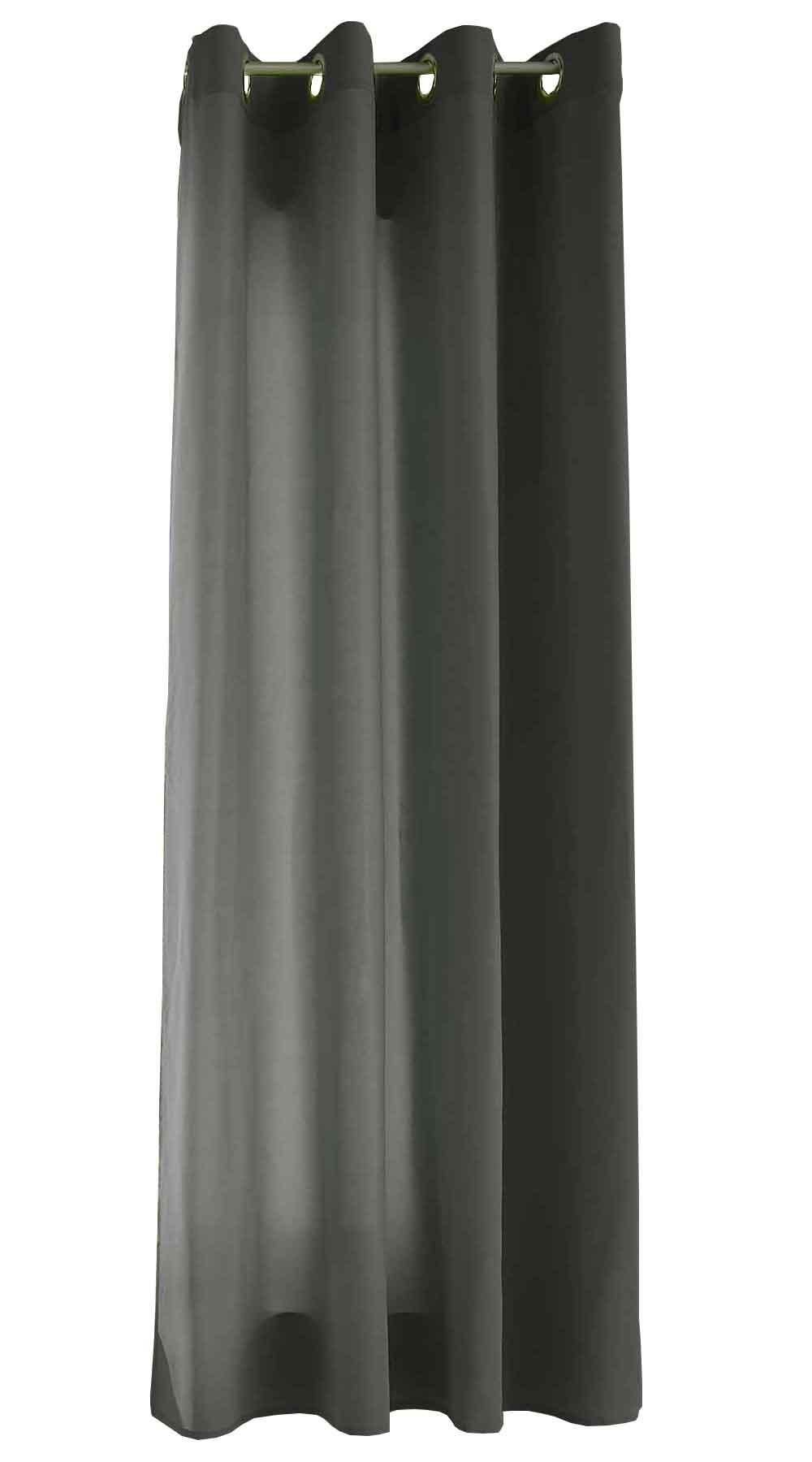 VORHANG BERLIN HxB 245x140cm Dunkelgrau - Dunkelgrau, Textil (140/245cm) - Gardinenbox